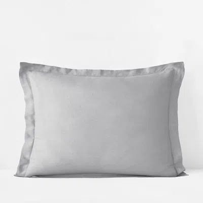 The Company Store Premium Breathable Relaxed Linen Sham In Gray