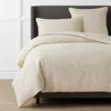 The Company Store Premium Breathable Washed Linen Solid Duvet Cover In Beige