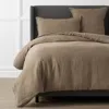 The Company Store Premium Breathable Washed Linen Solid Duvet Cover In Brown
