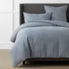 The Company Store Premium Breathable Washed Linen Solid Duvet Cover In Dusty Blue