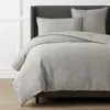 The Company Store Premium Breathable Washed Linen Solid Duvet Cover In Light Gray