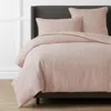 The Company Store Premium Breathable Washed Linen Solid Duvet Cover In Pink
