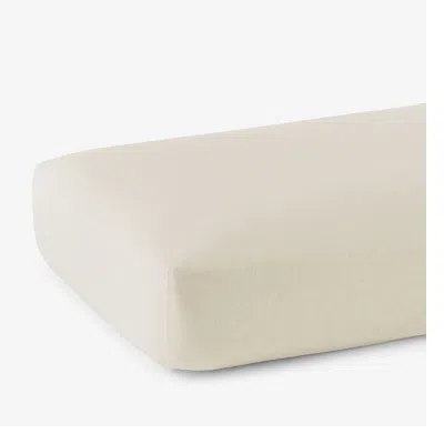 The Company Store Premium Breathable Washed Linen Solid Fitted Bed Sheet In Beige
