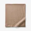 The Company Store Premium Breathable Washed Linen Solid Flat Bed Sheet In Orange/coral