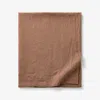 The Company Store Premium Breathable Washed Linen Solid Flat Bed Sheet In Terracotta Orange