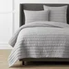 The Company Store Premium Breathable Washed Linen Solid Quilt In Gray
