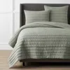 The Company Store Premium Breathable Washed Linen Solid Quilt In Green