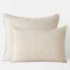 The Company Store Premium Breathable Washed Linen Solid Sham In Beige