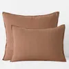 The Company Store Premium Breathable Washed Linen Solid Sham In Terracotta Orange