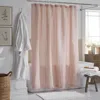 The Company Store Premium Breathable Washed Linen Solid Shower Curtain In Pink