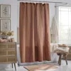 The Company Store Premium Breathable Washed Linen Solid Shower Curtain In Terracotta Orange
