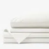 The Company Store Premium Cool Organic Cotton Percale Bed Sheet Set In Ivory
