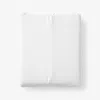 The Company Store Premium Cool Organic Cotton Percale Percale Fitted Bed Sheet In White