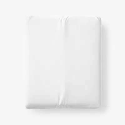 The Company Store Premium Cool Organic Cotton Percale Percale Fitted Bed Sheet In White