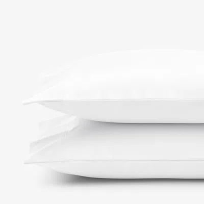 The Company Store Premium Cool Organic Cotton Percale Percale Pillowcase Set In White