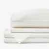 The Company Store Premium Cool Supima® Cotton Percale Deep Pocket Bed Sheet Set In Ivory