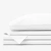 The Company Store Premium Cool Supima® Cotton Percale Deep Pocket Bed Sheet Set In White