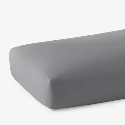 The Company Store Premium Cool Supima® Cotton Percale Fitted Bed Sheet In Gray