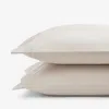 The Company Store Premium Cool Supima® Cotton Percale Pillowcase Set In Beige