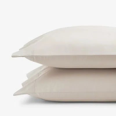 The Company Store Premium Cool Supima® Cotton Percale Pillowcase Set In Beige