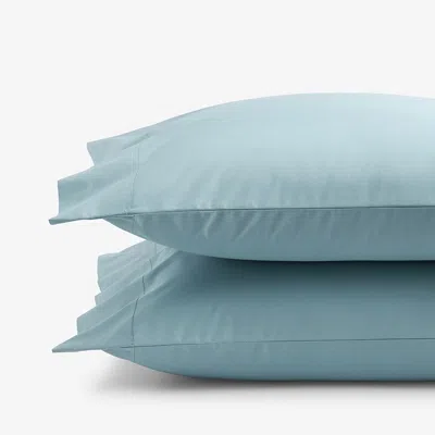 The Company Store Premium Cool Supima® Cotton Percale Pillowcase Set In Slate Blue