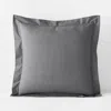 The Company Store Premium Cool Supima® Cotton Percale Sham In Gray