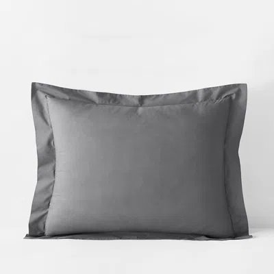 The Company Store Premium Cool Supima® Cotton Percale Sham In Gray