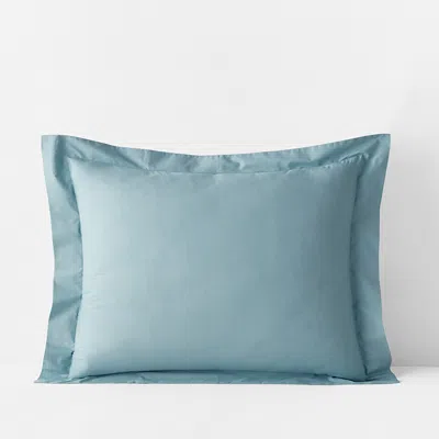 The Company Store Premium Cool Supima® Cotton Percale Sham In Slate Blue