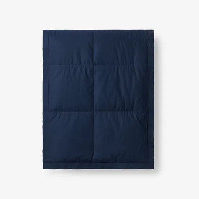 The Company Store Premium Down Throw Blanket In Navy Blue