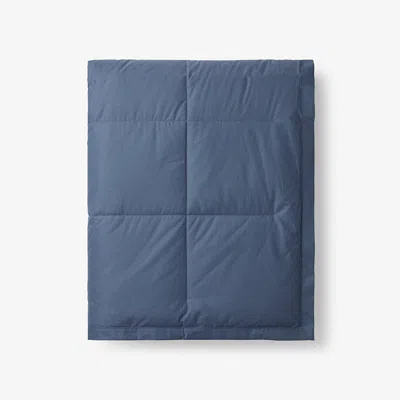 The Company Store Premium Down Throw Blanket In Smoke Blue