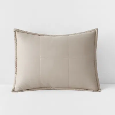 The Company Store Premium Quilted Sham In Beige