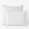 The Company Store Premium Smooth Cotton Sateen Solid Quilted Sham In White
