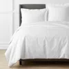 The Company Store Premium Smooth Egyptian Cotton Sateen Duvet Cover In White