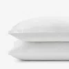 The Company Store Premium Smooth Egyptian Cotton Sateen Pillowcase Set In White