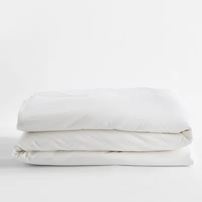 The Company Store Premium Smooth Organic Cotton Sateen Duvet Cover In White