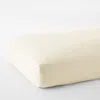 The Company Store Premium Smooth Organic Cotton Sateen Fitted Bed Sheet In Ivory