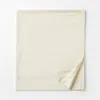 The Company Store Premium Smooth Organic Cotton Sateen Flat Bed Sheet In Ivory