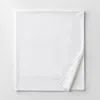 The Company Store Premium Smooth Organic Cotton Sateen Flat Bed Sheet In White