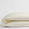 The Company Store Premium Smooth Organic Cotton Sateen Pillowcase Set In Ivory
