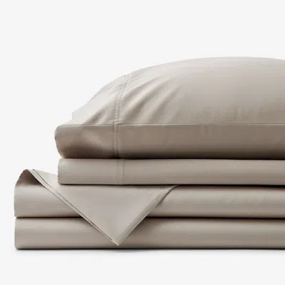 The Company Store Premium Smooth Supima® Cotton Wrinkle-free Sateen Bed Sheet Set In Beige