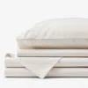 The Company Store Premium Smooth Supima® Cotton Wrinkle-free Sateen Bed Sheet Set In Ivory