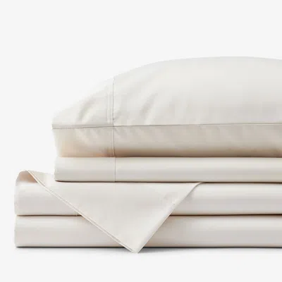 The Company Store Premium Smooth Supima® Cotton Wrinkle-free Sateen Bed Sheet Set In Ivory