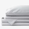 The Company Store Premium Smooth Supima® Cotton Wrinkle-free Sateen Bed Sheet Set In Light Gray