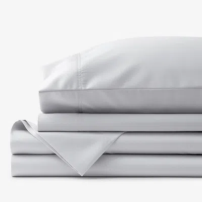 The Company Store Premium Smooth Supima® Cotton Wrinkle-free Sateen Bed Sheet Set In Light Gray