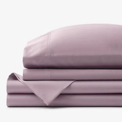 The Company Store Premium Smooth Supima® Cotton Wrinkle-free Sateen Bed Sheet Set In Purple