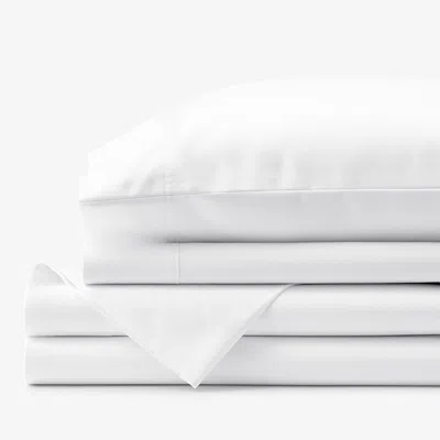 The Company Store Premium Smooth Supima® Cotton Wrinkle-free Sateen Bed Sheet Set In White