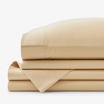 The Company Store Premium Smooth Supima® Cotton Wrinkle-free Sateen Bed Sheet Set In Yellow