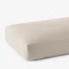 The Company Store Premium Smooth Supima® Cotton Wrinkle-free Sateen Deep Pocket Fitted Bed Sheet In Beige/ivory