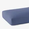 The Company Store Premium Smooth Supima® Cotton Wrinkle-free Sateen Deep Pocket Fitted Bed Sheet In Blue Dusk