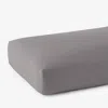 The Company Store Premium Smooth Supima® Cotton Wrinkle-free Sateen Deep Pocket Fitted Bed Sheet In Gray